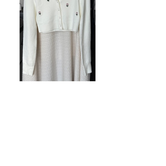 LPA White Floral Cropped Cardigan Size Small- matching NWT dress in storefront - Picture 9 of 16